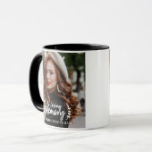 Mug En Mémoire Amoureuse Mémorial de la photo Cursive (Devant gauche)