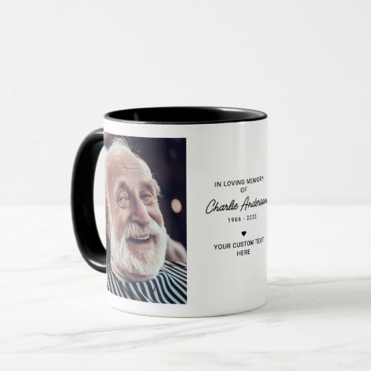 Mug En Mémoire d'amour Message personnel 2 photos (Devant gauche)