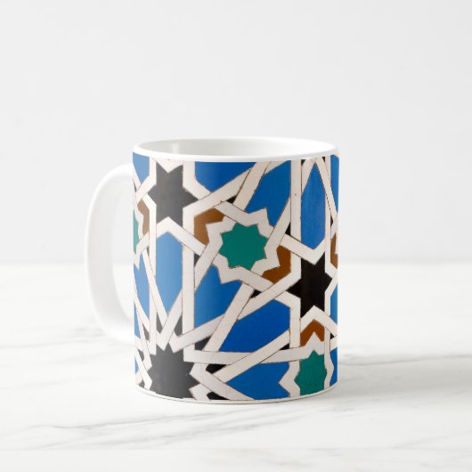 Mug en mosaïque bleue marocaine (Devant gauche)