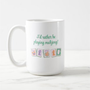 Mug en mosaïque du Mahjong, carreaux de couleur br