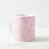 Mug en mosaïque du triangle rose pastel (Devant gauche)
