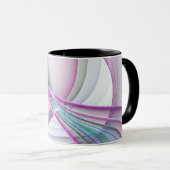 Mug En Mouvement, Art Fractal Abstrait Moderne Coloré (Devant droit)