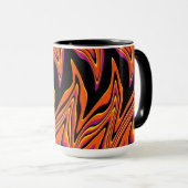 Mug En noir, rose, orange et jaune (Devant droit)