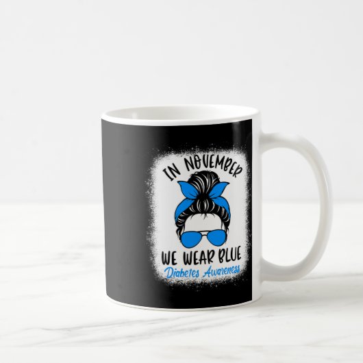 Mug En Novembre Nous Portons Bleu Diabète Sensibilisat (Droite)