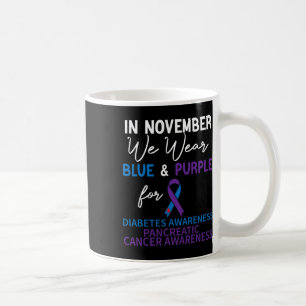 Mug En Novembre Nous Portons Bleu Et Violet Diabète Pa