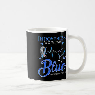 Mug En Novembre Nous Portons Bleu Heartbeat Diabetes A