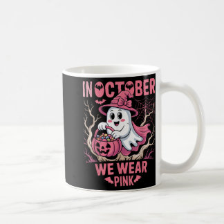 Mug En Octobre Nous Portons Chemise Rose Certifié Canc