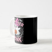Mug En Octobre Nous Portons Chemise Rose Fantôme Cance (Devant gauche)