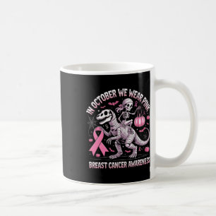 Mug En Octobre Nous Portons Dinosaure Rose Skeleton Br