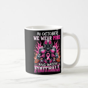 Mug En Octobre Nous Portons Le Football Rose Cancer Du