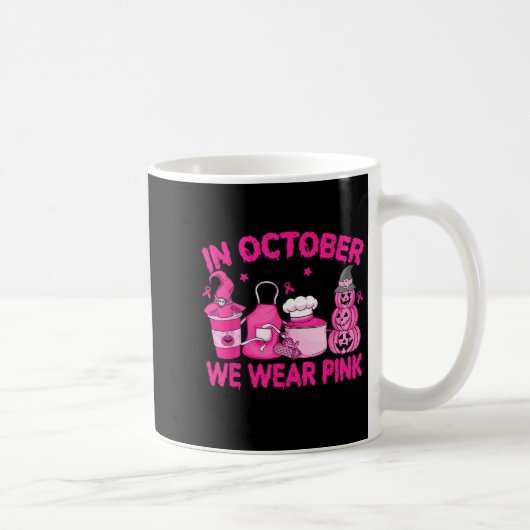 Mug En Octobre Nous Portons Nk Breast Cancer Cafétéria (Droite)