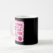 Mug En Octobre Nous Portons Pink Bow Ghost Cancer Du S (Devant gauche)