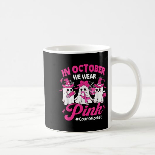 Mug En Octobre Nous Portons Pink Counseling Life Breas (Droite)