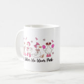 Mug En Octobre Nous Portons Pink Duck Design 🎀 🦆 💗 (Devant gauche)