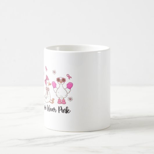 Mug En Octobre Nous Portons Pink Duck Design 🎀 🦆 💗 (Centre)