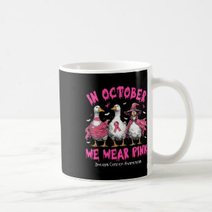 Mug En Octobre Nous Portons Pink Goose sorcier Citroui