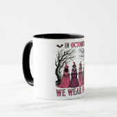 Mug En Octobre Nous Portons Rose (Devant gauche)