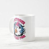 Mug en octobre, nous portons un joli fantôme rose hall (Devant gauche)