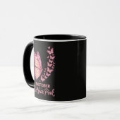Mug En Octobre Papillon Sein Rose (Devant gauche)