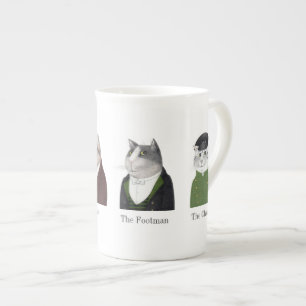 Mug en porcelaine Bone China MEN CATS + Texte