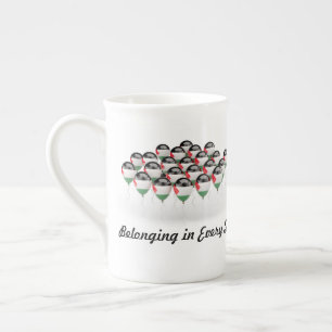 Mug en porcelaine d'os de Chine Palestine