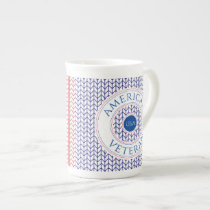 Mug en porcelaine d'ossement de vétéran américain