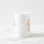 Mug en porcelaine fine BISCOTTI + Initiale (Devant)