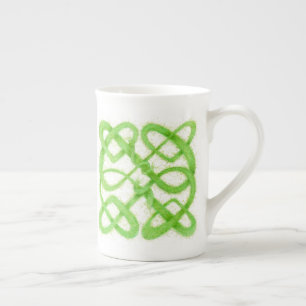 Mug en porcelaine GREEN CELTIC KNOT