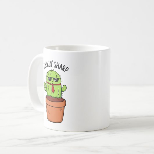 Mug En regardant Sharp Funny Cactus Pun (Devant gauche)