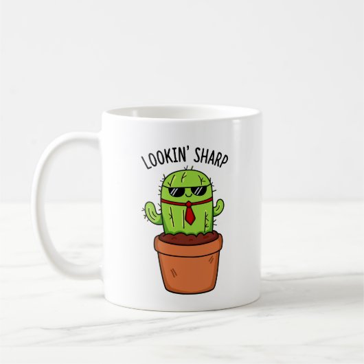 Mug En regardant Sharp Funny Cactus Pun (Gauche)
