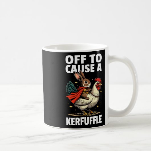 Mug En route pour causer un chahut Lapin de Pâques drô (Droite)