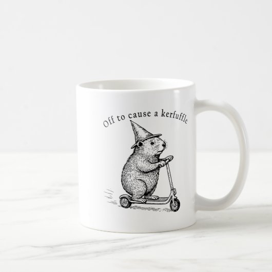Mug En route pour causer une agitation, Funny Groundho (Droite)