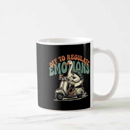 Mug En route pour réguler les émotions drôle de scoote (Droite)