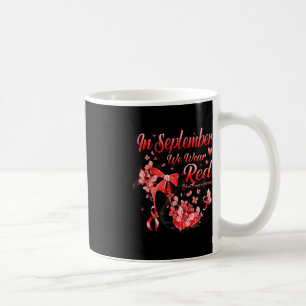 Mug En Septembre Nous Portons Le Papillon Rouge Cancer