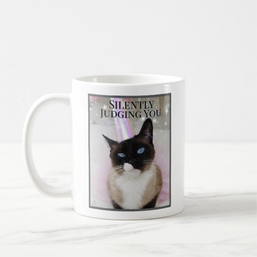 Mug En Silence Vous Jugeant Cute Chat En Tutu Rose (Gauche)