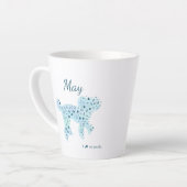 Mug en silhouette Pastel bleu personnalisé (Angle gauche)