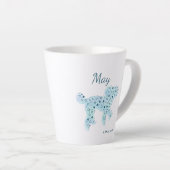 Mug en silhouette Pastel bleu personnalisé (Angle droit)