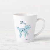 Mug en silhouette Pastel bleu personnalisé (Droite)
