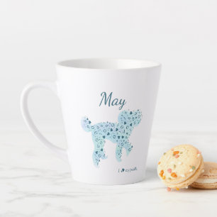 Mug en silhouette Pastel bleu personnalisé