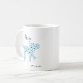 Mug en silhouette Pastel bleu personnalisé (Devant gauche)