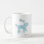 Mug en silhouette Pastel bleu personnalisé (Gauche)