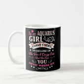 Mug En Tant Que Fille Aquarius, J'Ai 3 Côtés Jolie App (Gauche)