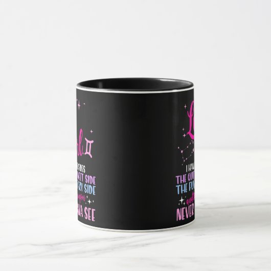 Mug En Tant Que Fille Leo J'Ai Trois Côtés Astrologie  (Centre)