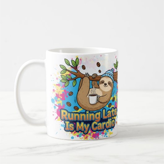 Mug En Tard, C'Est Mon Cartoon Cardio Sloth. (Gauche)