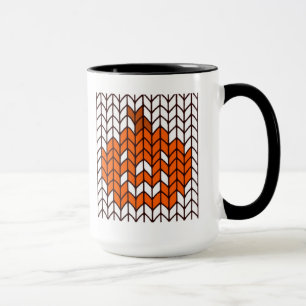 Mug en tricot haut combo noir avec citrouille de J