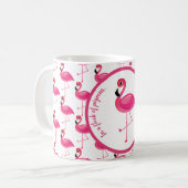 Mug En troupeau des pigeons, soyez un Flamant rose (Devant gauche)