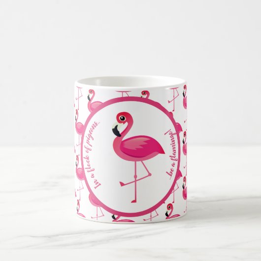 Mug En troupeau des pigeons, soyez un Flamant rose (Centre)