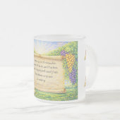 Mug en verre avec Jean 15:5 (Devant droit)