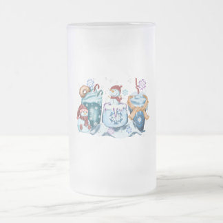Mug en verre bonhomme de neige