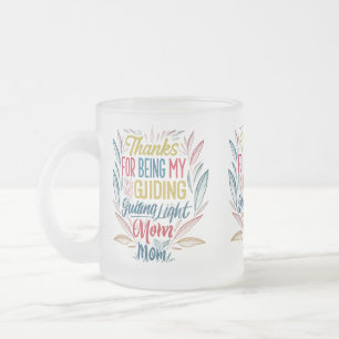 Mug en verre dépoli (10 oz) - "Merci d'être mon